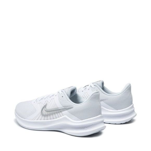 Nike Downshifter 11 CW3413-100 Women's White/Silver Running Sneaker Shoes WH117 - Picture 3 of 15